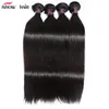 Ishow шелковистые прямые бразильские пакеты 4 шт. / Лот Человеческие волосы плетение Перуанские Девственные ветки Оптом для женщин Все возрасты 8-28 дюймов Jet Black