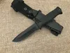 1st GB G1500 Survival Rak kniv 12C27 Svart Titanbelagd Drop Point Blade Utomhus Camping Vandring Jakt Taktiska Knivar Med Kydex