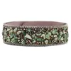 Koreanska Grus Velvet Bangle Multi Color Natural Crystal Stone Wide Leather Armbands Armband För Kvinnor Kvinna Mode Smycken Hot Sale