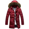 Parkas pour hommes en gros-2021 veste hommes hiver col de fourrure long manteau coton vêtements marque vêtements hommes neige hauts vêtements d'extérieur pardessus gagner