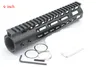 Anodizado preto 7,9,10,12,13.5,15''polegada Handguard Rail Free Float chave Mod Quad Rail sistema de montagem com barril de aço porca