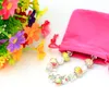 Colorful European Style Crystal charms Silver Plated Chamilia Beads Bracelet & Bangles for Women with Acylic Beads