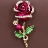 Plaqué or décoratif amour Rose broche broche vêtement vêtements accessoires bijoux fleur broche pour femmes dames livraison gratuite