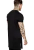 2019 Men Rock T-shirt Extended Length Longline T-shirt Summer Style Mens Hip Hop T-shirt Streetwear Clothing Hight Quality Tee