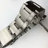 Watchband 20mm 21mm Watch Band Rem rostfritt stål armband krökt slut Silver Watch Accessories Man Watchstrap för Submariner GL284J