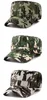 2017 mode nouveaux hommes Camouflage impression casquette militaire bord incurvé plat haut Camping casquettes camionneur chapeau Snapback chapeaux Protection solaire