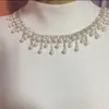 Livraison gratuite ! 1 Yard/lot perle et cristal strass chaîne garniture nuptiale danse costume décor artisanat collier applique accessoires