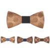 Stereoscopische hout Bowtie 15 stijlen 10 * 5.5cm handgemaakte vintage traditionele strik voor zakelijke paty bruiloft afgewerkt product diy strikje