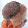 Värmebeständig billiga kvinnliga peruker 100% Gluvlösa syntetiska peruker spetsfront peruk med vänster bangs / höger bang hår peruk för svarta kvinnor