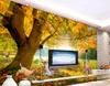 Luxury European Modern Forest tree deer deer TV wall mural 3d wallpaper 3d wall papers for tv backdrop