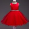 Crystal Stock Pageant Pink Pageant for Kids Jewel Short First Communion Wholesale Birthday Party Dresses MC