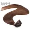 200st u tip extensions pré-collées 16 18 20 22 cheveux remy kératine cheveux humains droite couleur platine 613 27 6 8