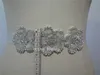 Real Po Crystal Rhinestone Floral Bridal Sashes Belts Handgjorda storlek bröllopsklänning Tillbehör Ribbon Tie Backs 100 Samma som 8716686