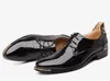 Men Patent Leather Dress Shoes Fashion Wedding Shoes Breathable Business Shoes Lace-up Flat Shoe Mens Oxfords Size 38-48