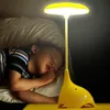 Bonito Elefante Children's Noite Luzes Flexíveis Ângulos De Desenho De Mesa De Design Botão Toque Sensor Controle 3 Nível Recarregável Para Crianças, Bebê