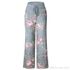 pantaloni yoga LADIES FLORAL YOGA PALAZZO PANTALONI DONNA ESTATE WIDE GAMBA PANTALONI PLUS TAGLIA 6-20