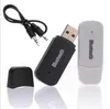 Mini Potência USB Receptor Sem Fio Bluetooth Receptor de Música Estéreo Dongle 3.5mm 5V Jack Audio Speaker para telefone celular preto branco