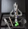 Version 5.0 Kit Octopus Design Nectar Rör 14mm Titan Tips Nail Mini Glass Vattenrör Bong Gratis DHL