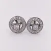 Studs Vintage Allure Clear Cz Authentic 925 Sterling Silver Fits European Pandora Style Jewelry Andy Jewel 290721CZ