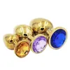 3 Size Willekeurige ColorsMetal Mini Anale Speeltjes Butt Plug Booty Kralen RvsCrystal Sieraden Seksspeeltjes2735318