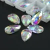 Crystal AB Teardrops Strass aufnähen Alle Größe Glas Flatback Fancy Aufnäher R3230 50 stücke pro beutel