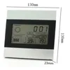 Digitale LCD-batterij Thermometer Tijd Alarm Weer Hygrometer Klok Huis Groot scherm Elektronische vochtigheid Thermometer Kerstcadeau