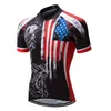 USA Summer Quick Dry Cycling Jersey Pro Team Vêtements de vélo à manches courtes Vêtements de vélo Vêtements de cyclisme respirants et cuissard à bretelles8526865