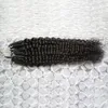 Micro Loop Human Hair Remy Naturfärg Curly Micro Loop Hårförlängningar 100g Brasiliansk Kinky Curly Micro Hair Extension