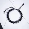 Nuovi braccialetti con perline di ossidiana per uomo Bracciale con ciondolo infinito intrecciato con corda di ematite per le donne perde peso Gioielli Accessori personali Polsino