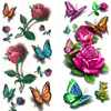 3D Stereo Waterdichte Tattoo Stickers Alfabet Rose Flower Pattern Sexy Borst Taille