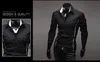 男性シャツブランド新しいメンズスリムフィットカジュアルドレスシャツカラー：ブラック、グレー、ホワイト