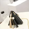 2017 spring new triangular women designer handbags Korean version tassel female makeup fashion chain oblique girls mini cross body bags