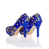 Новейший дизайнер Fresh Blue кружева на высоких каблуках блестка Folwer горный хрусталь ну вечеринку выпускного вечера банкет юбилей обувь свадебная свадьба женская обувь