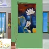 Lotus Yağlıboya 100% El Boyalı Retro Tarzı Çiçek Yağlıboya Tuval Modern Ev Wall Art Dekorasyon