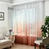 Sheer Tulle Window Curtain for Living Room Kitchen Modern Pattern Voil With Bright Color for Window Decoration minimalist style1696621