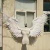 Gekostumiseerde verbazingwekkende Gray Devil Feather Wings voor Cosplay Fotografie Game Display Game Shooting Props Ems gratis verzending