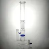 17 inches Bongs Glass Water Pipes Hookahs With comb Perc Straight Tube Bong With Showerhead 18mm Male Joint Bowl