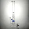 bong glass water pipe straight rube bong with comb perc 17'' straight glass bong with showerhead borosilicate Glass straight waterpipe