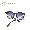 2021 Mode Cat Eye Sunglasses Double Girder Dames Merk Designer Zonnebril Rhinestone met doos en koffers