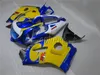 Kit complet de carénage abs moto pour Suzuki GSXR600 96 97 98 99 carénages bleu jaune GSXR750 1996 1997 1998 1999 OI56
