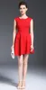 Moda Donna A-Line Dress Girocollo Abiti senza maniche 02HY020