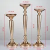 Ślubna ścieżka Gold Plating Kolumna Europejski styl Flower Ware Stage Master Table Vase WQ15