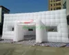 Grand chapiteau gonflable de cube de tunnel d'abri de foire commerciale d'auvent de belvédère de tente blanche pour des événements de mariage avec le ventilateur fabriqué par Ace Air Art