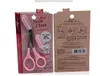 Totalmente novo venda 50pcs feminino cor rosa tesoura de sobrancelha com pentes ferramentas de maquiagem 8296209