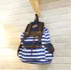 S5Q Women's Hasp Striped Bookbag Accessories Travel Rucksack Women Chirstmas School Bag Satchel Canvas Backpack AAACYV266t