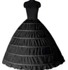 Ball Gown Large Petticoats 2017 New Black White 6 hoops Bride Underskirt Formal Dress Crinoline Plus Size Wedding Accessories1220390
