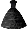 Bollklänning stora petticoats 2017 New Black White 6 Hoops Bride Oderskirt Formell klänning Crinoline Plus Size Wedding Accessories8071154