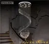 현대 크리스탈 샹들리에 조명 계단 교수형 빛 거실 lustres 드 크리스털 장식 LED 펜 던 트 조명기구