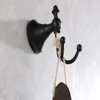 Free shipping new designed European black Antique Bronze Robe black Double Hooks ,Clothes Hook,Coat Hook,Bathroom Products