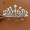 Nowy przylot luksus Różne typy ślubne Tiary Diamond Cryatal Empire Crown Bridal Pałąk do biżuterii Bride Party Access250h